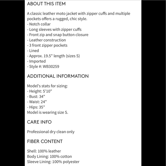 💎WALTER BAKER “TERRY” CRYSTAL BLUE LEATHER JACKET - Picture 7 of 8